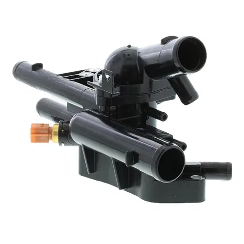 TA5127 – MOTOR RAD AM Thermostat Housing, OE Replacement Plastic/ Stainless Steel/ Copper Black 8 Outlet Ports 0.36 I...